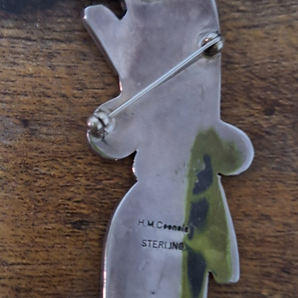 Vintage Harlan and Monica HM Coonsis Parrot / Macaw Pin / Pendant - Picture 6 of 6